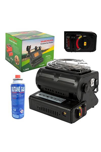 COBI SMART® Portable camping stove and heater 2 in 1, 1.3 kW, 400 mL gas spray bottle - COBI SMART®