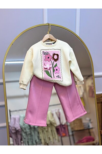 ArdenKids 3-10 Yaş Paris Gül Kurusu İspanyol Paça Takım