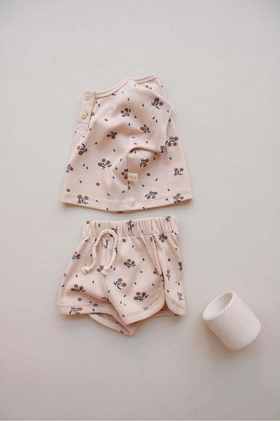 Oh La La Koala For Little Ones Olive Print Camisole Bottom Top Set