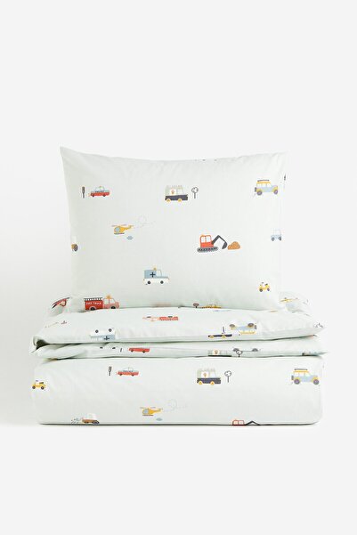 H&M Desenli Tek Kişilik Nevresim Takımı