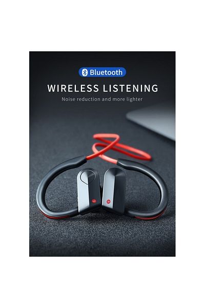 TECHSTAR Căști wireless ® K98, roșii, Bluetooth 4.1, HiFi, cip CSR