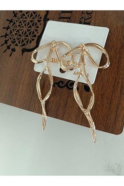 Kudi Long Bow Steel Earrings