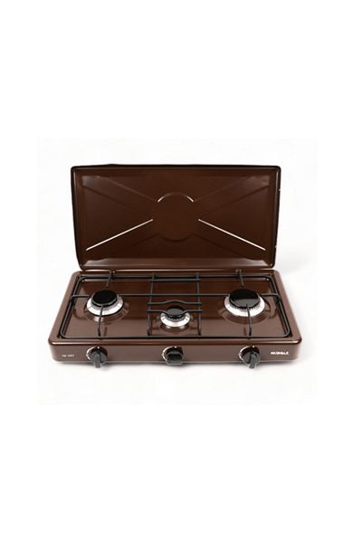 COBI SMART® Aragaz maro plita cu 3 ochiuri, 1.9 kW, 1.5 kW, 0.9 kW, 63.5x36x8.5 cm, alimentare la butelie