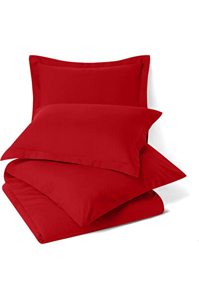 Five Store Duvet cover made of 100% ranforce cotton, density 120 g/sqm, Red, 140/210cm
