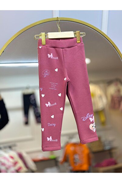 ArdenKids 4-9 Yaş Koyu Gül Kurusu Şardonlu Minnie Tayt