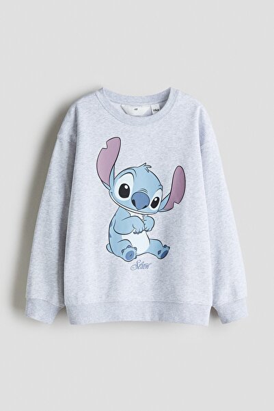 H&M Baskılı Sweatshirt
