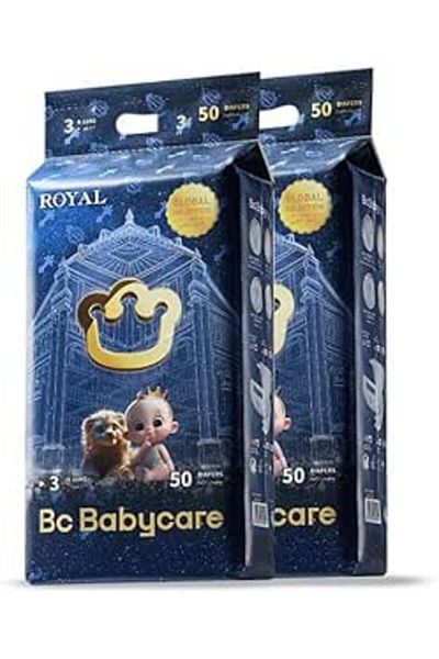 Bc Babycare Babycare Royal Baby Diapers, Size 3, 6-11 kg, 100 Pieces, Pack of 2