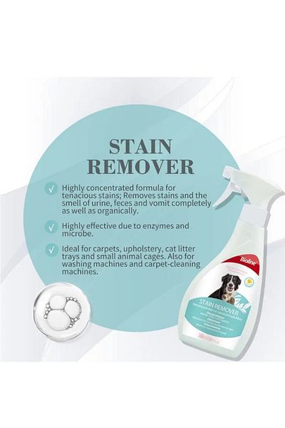 Bioline Dog & Cat Stain Remover Spray - 300ml for Upholstery & Carpets