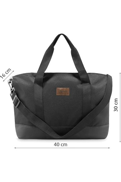 zagatto Geantă de cabină, neagră, 40x30x16 cm, pentru avion, elegantă și funcțională, ZG823
