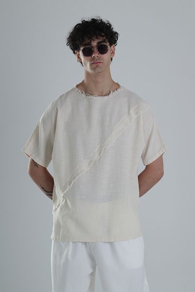 COCOPELLI Σχεδιασμός Μπεζ T-Shirt