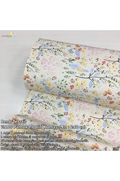 evimrenk Spring Tale Desenli Nevresimlik Poplin Kumaş - Dikiş - Nevresim - El...