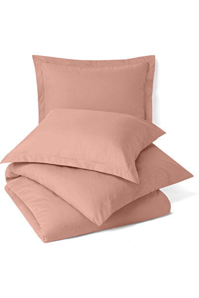 Five Store Duvet cover made of 100% ranforce cotton, density 120 g/sqm, Salmon, 140/210cm