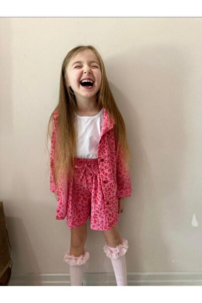 ArdenKids 2-8 Yaş 3'lü Pembe Leopar Takım