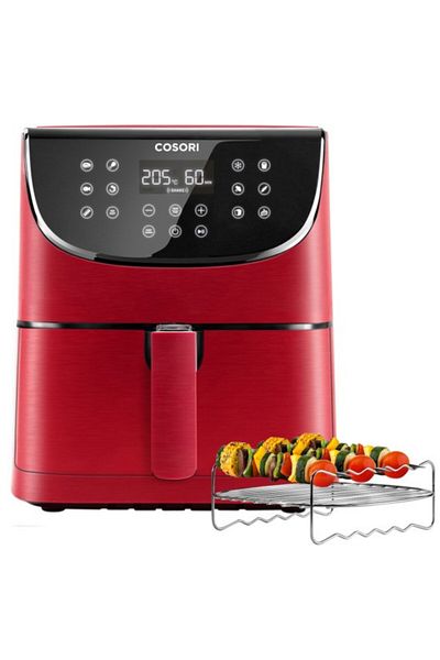 COSORI Friteuză cu aer cald, fără ulei, Cosori Air Fryer, capacitate 5,5 litri, 1700W, roșie