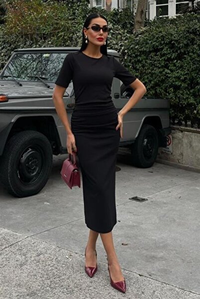 Lijuri Drawstring Waist Midi Dress 2853