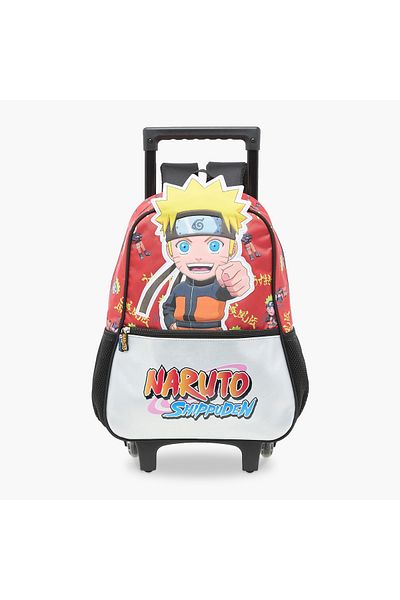 TV TOKYO TV Tokyo Naruto Print Trolley Backpack with Retractable Handle - 14 inches