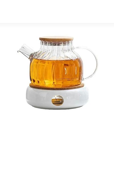 Yenigeldi 1000 ml Heat Resistant Borosilicate Glass Teapot Demlil