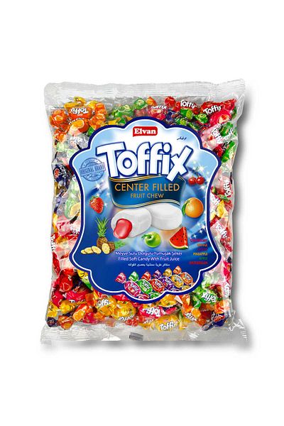 Elvan Bomboane Toffix Mix Diferite Arome 1000 Gr. (1 Pungă)