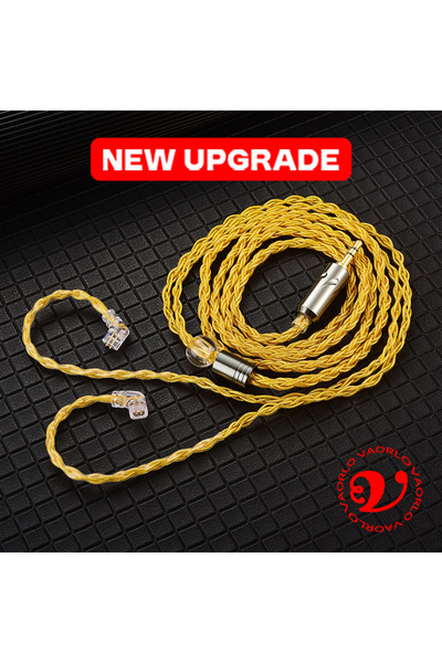 Choice New Gold QKZ T1 Earphone Cable Original QDC Copper Silver-plated Upgrade Wire 3.5mm Wired Headphone