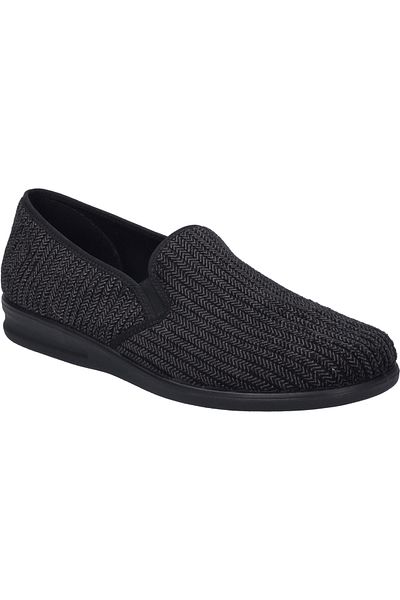 Josef Seibel Belfort 122 | Hausschuh für Herren | Schwarz Belfort 122, schwarz