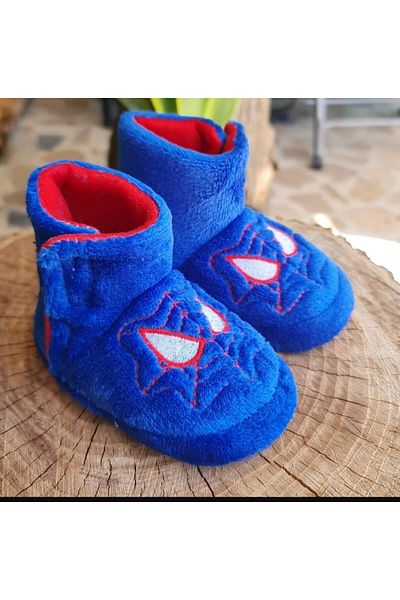 Pandalina Papuci pentru băieți cu velcro, cu talpă anti-alunecare, pentru grădiniță, pentru copii