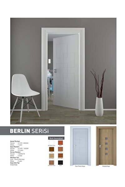 VISNES Oda Kapısı İç Mekan Panel Kapı Berlin Serisi Membran Kapı 90 cm