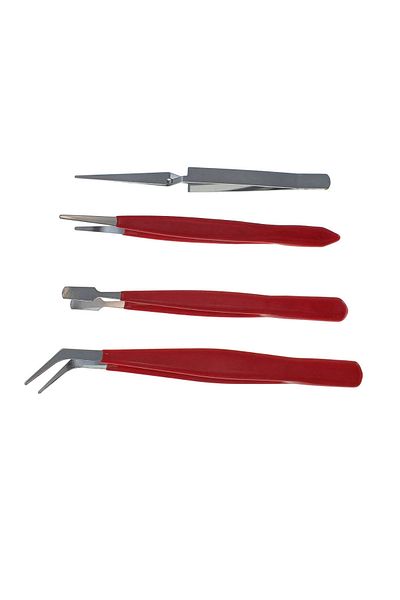 OEM Set de 4 pensete, cu vârf plat, vârf ascuțit, vârf unghiular și brațe încrucișate, lungimi 112 - 122 mm