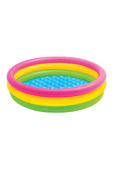 Intex Vinyl Inflatable Three-Ring Sunset Glow Kiddie Pool