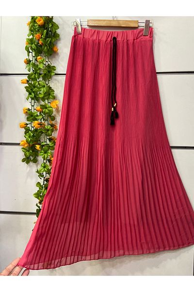 edu collection Pleated Chiffon Skirt