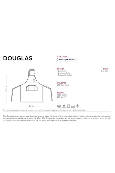 Rossini Șorț profesional Douglas mediu, culoare albastră, unisex