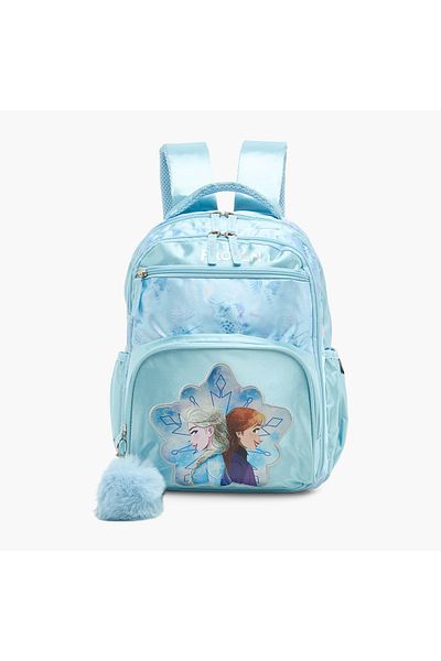 Disney Frozen Print Backpack with Adjustable Straps and Zip Closure - 14 inches