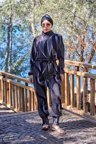 NS TASARIM MAYO Luna Model Lycra Design Hijab Jumpsuit Swimsuit