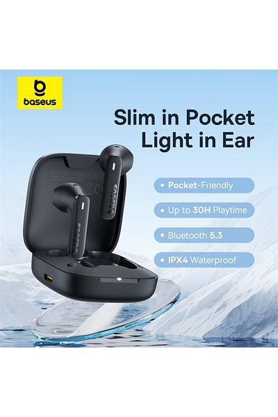 Baseus Wireless Bluetooth Headphones, Tws, Usb-c, With Charging Dock, Ipx4 Dust Resistant, Pink