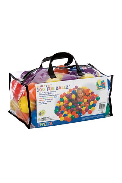 Intex 100-Piece Small Fun Balls with Bag Multicolor