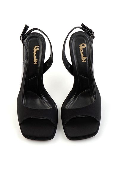 Bambi Matte Black Women's Classic Heeled Shoes K05726412838