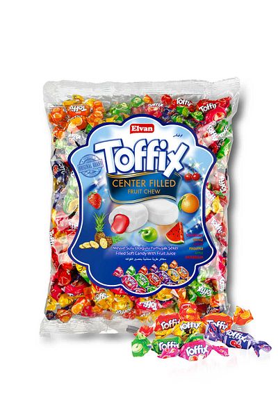 Elvan Bomboane Toffix Mix Diferite Arome 1000 Gr. (1 Pungă)