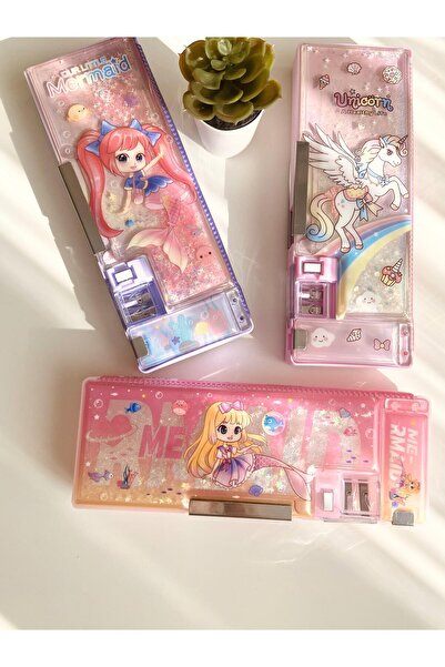 SIPAHI ÇİFT TARAFLI İÇİ SİMLİ PULLU SULU KALEMTRAŞLI KALEMLİK 1 adet