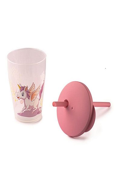 Snips Unicorn Tumbler with Straw and Lid