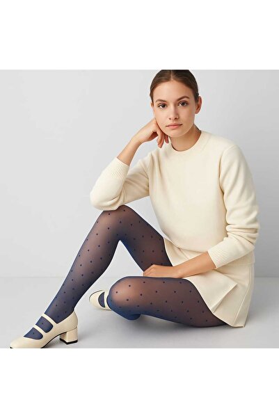 DÜVEN Тънки чорапогащи Style Model Night Blue - Style Pantyhose