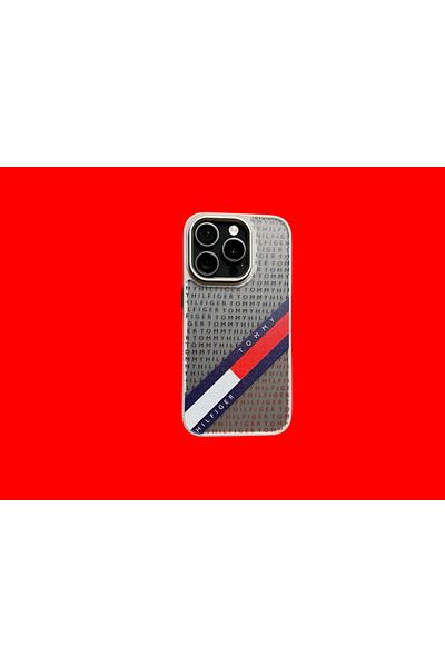Tommy Hilfiger Phone case compatible with iPhone 16 Gray, Red, Blue