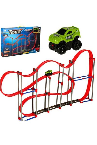 OEM Anti-Gravity Car Race Track, 120 Elements, Magnetic Electric Car, 123x66x8cm