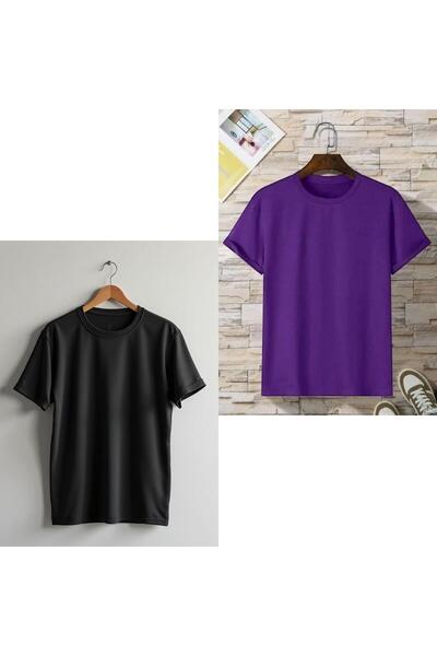 FİTGO Βασικό γυναικείο μπλουζάκι 2 τεμαχίων