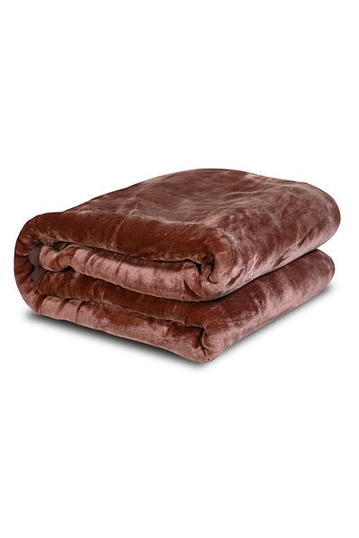 shumee Acrylic blanket 160x200 cm brown