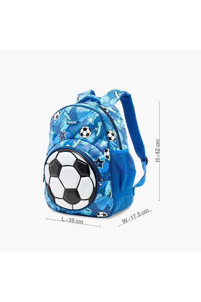 Juniors Football Print Backpack with Adjustable Shoulder Straps - 16 inches