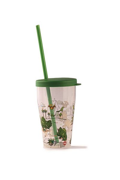 Snips Dino Tumbler with Straw and Lid