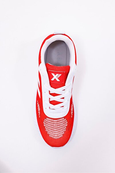 xson Digital Printed Unisex Red White Knitwear Look Poly Sole Casual Sports Shoes