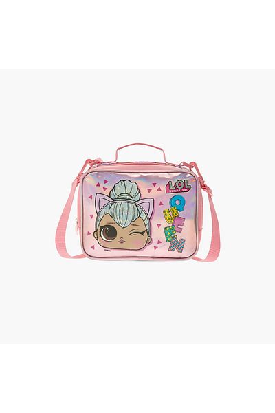 MGA L.O.L. Surprise! Print Insulated Lunchbag with Detachable Strap and Zip Closure