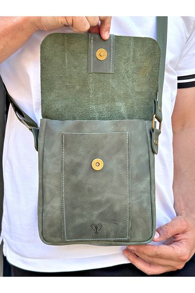 Fil Deri Genuine Leather - Magnetic - Hanger - Hidden Compartment - Shoulder Bag 1006