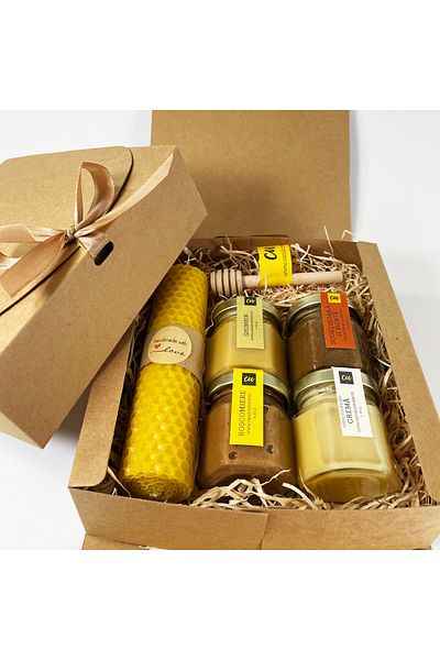 CARUL CU MIERE Sweet 3 gift package, honey, honey spoon, craft