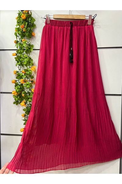 edu collection Pleated Chiffon Skirt
